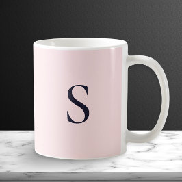 Chique gemonogrammeerde moderne minimalistische ro koffiemok