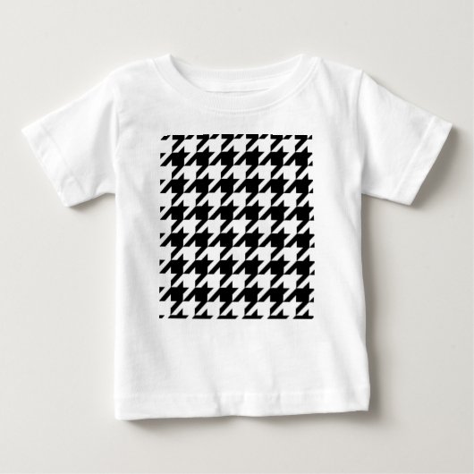 chique geometrisch zwart en wit houndstooth patroo (Voorkant)