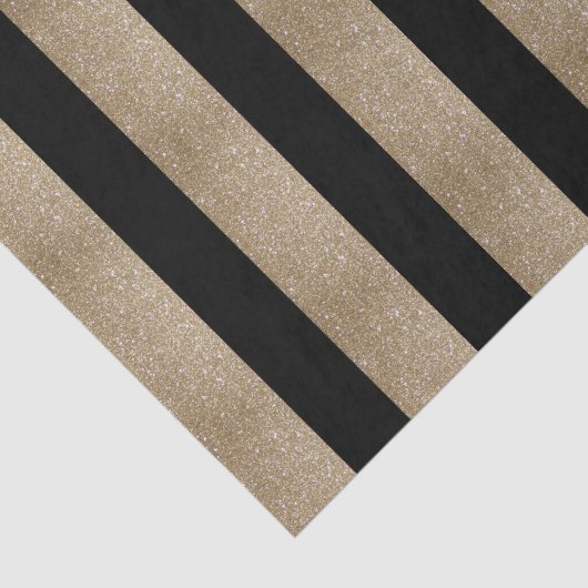 Chique geometrisch zwart goud verjaardagsfeestje tissuepapier (Detail)