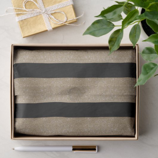Chique geometrisch zwart goud verjaardagsfeestje tissuepapier (Geschenk)