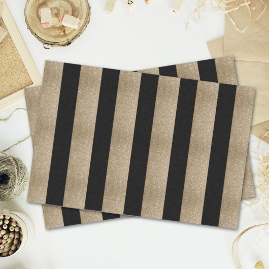 Chique geometrisch zwart goud verjaardagsfeestje tissuepapier