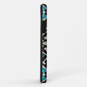 Chique geometrisch zwart turquoise ikat stam patro Case-Mate iPhone case (Achterkant/rechts)