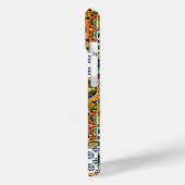 Chique geometrische mediterrane oranje tegels mono Case-Mate iPhone case (Achterkant / Links)