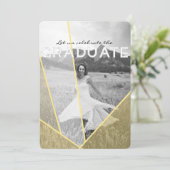 Chique geometrische overlay | Graduation Party Fot Kaart (Staand voorkant)
