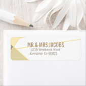 Chique geometrische overlay | Persoonlijk retourad Etiket (Insitu)