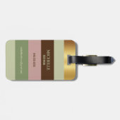 Chique gepersonaliseerd reizen Bagagelabel (Achterkant horizontaal)