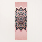 Chique Gepersonaliseerd Roos Gouden Glitter Elegan Yogamat (Achterkant)