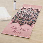 Chique Gepersonaliseerd Roos Gouden Glitter Elegan Yogamat