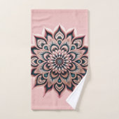 Chique Gepersonaliseerd Roos Gouden Glitter Mandal Bad Handdoek (Handdoek)