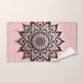 Chique Gepersonaliseerd Roos Gouden Glitter Mandal Bad Handdoek (Handdoek)