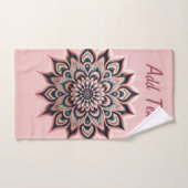 Chique Gepersonaliseerd Roos Gouden Glitter Mandal Handdoek (Handdoek)