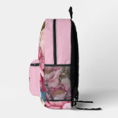 Chique gepersonaliseerde bloemen bedrukte rugzak (Rechts)