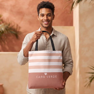 Chique gepersonaliseerde Cabo Verde favoriete plek Tote Bag