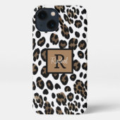 Chique gepersonaliseerde cheetah print iPhone hoesje (Achterkant)