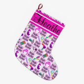 CHIQUE GEPERSONALISEERDE KAPSTER STYLIST KERSTKOUS GROTE KERSTSOK (Voorkant (Hangend))