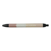 Chique gepersonaliseerde naam Earth Tone Stripes P Zwarte Inkt Pen (Voorkant)