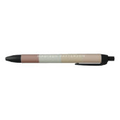 Chique gepersonaliseerde naam Earth Tone Stripes P Zwarte Inkt Pen (Bodem)