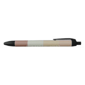Chique gepersonaliseerde naam Earth Tone Stripes P Zwarte Inkt Pen (Bovenkant)