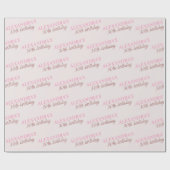 Chique gepersonaliseerde naam leeftijd blush roze  cadeaupapier (Vlak)