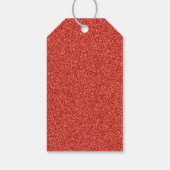 Chique gepersonaliseerde rode glitter vrolijke ker cadeaulabel (Achterkant)