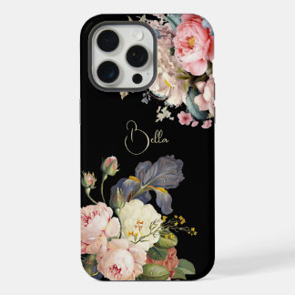 Chique Gepersonaliseerde Rozen & Iris iPhone 15 Pro Max Case