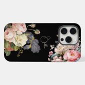 Chique  Gepersonaliseerde Rozen & Iris iPhone Hoesje (Achterkant horizontaal)