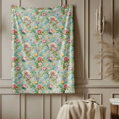 Chique Geraffineerde Rococo Bloemen Zachte Pastelk Fleece Deken