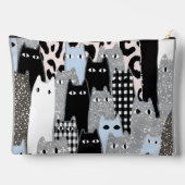 Chique geruite en geruite kattenpatroon patchwork etui (Achterkant)
