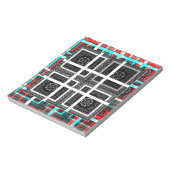 Chique geruite grafische vormgeving in zwart, wit  notitieblok (Linkerzijde)