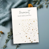 Chique gespikkeld goud wit textuur 2 oorbel houder visitekaartje