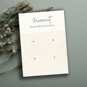 Chique gespikkeld goud wit textuur 2 oorbel houder visitekaartje