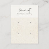 Chique gespikkeld goud wit textuur 2 oorbel houder visitekaartje (Voorkant)