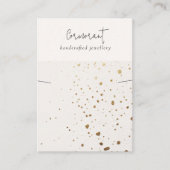 Chique gespikkeld goud wit textuur Ketting display Visitekaartje (Voorkant)
