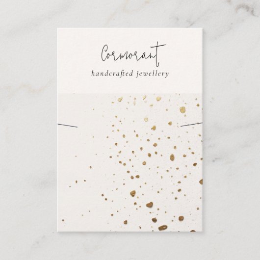 Chique gespikkeld goud wit textuur Ketting display Visitekaartje (Voorkant)