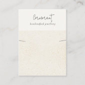 Chique gespikkeld goud wit textuur Ketting display Visitekaartje (Voorkant)