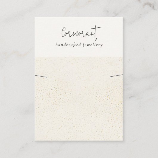 Chique gespikkeld goud wit textuur Ketting display Visitekaartje (Voorkant)