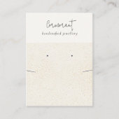 Chique Gespikkelde Gouden Witte Oorbel Ketting Dis Visitekaartje (Voorkant)