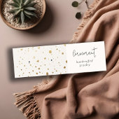 Chique gespikkelde gouden witte textuur oorbel hou mini visitekaartje