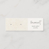 Chique gespikkelde gouden witte textuur oorbel hou mini visitekaartje (Voorkant)