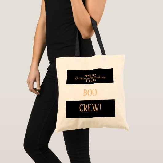 Chique gestreepte gepersonaliseerde Herfst bruidsm Tote Bag (Voorkant (product))