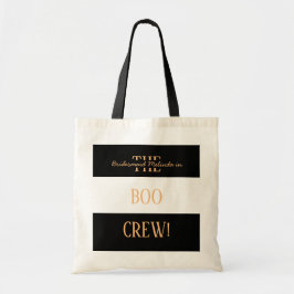 Chique gestreepte gepersonaliseerde Herfst bruidsm Tote Bag