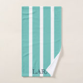 Chique gevoerde saliegroene monogramhanddoeken bad handdoek (Handdoek)