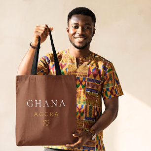 Chique Ghana Accra Monogram Ontwerp-West Afrika Ge Tote Bag