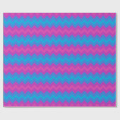 Chique Giftwrap Roll: Paarse, roze, blauwe Chevron Cadeaupapier (Vlak)