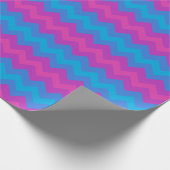 Chique Giftwrap Roll: Paarse, roze, blauwe Chevron Cadeaupapier (Hoek)