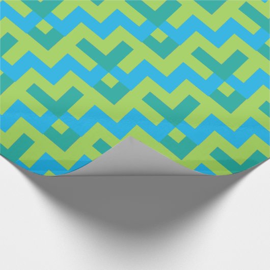 Chique Giftwrap : Smaragd, Turquoise, Neon Green Cadeaupapier (Hoek)