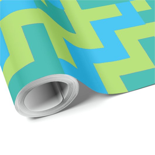 Chique Giftwrap : Smaragd, Turquoise, Neon Green Cadeaupapier (Rol Hoek)