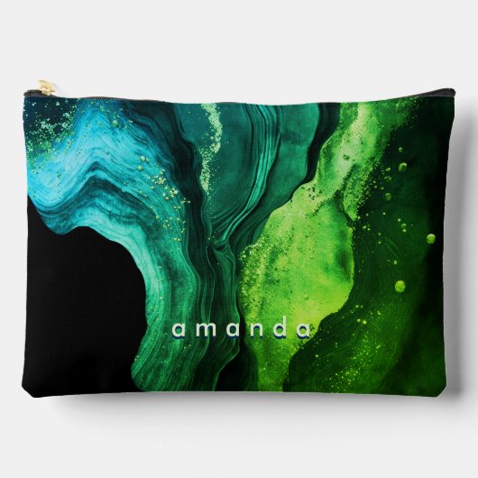 Chique girly faux glitter marmer art monogram 2024 etui (Voorkant)