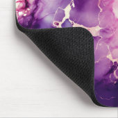 Chique girly faux glitter marmer art monogram muismat (Hoek)