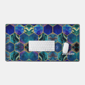 Chique girly faux Glitter Turquoise blauw geometri Bureaumat (Keyboard & Muis)